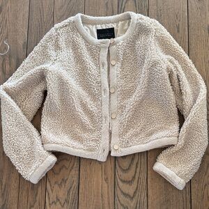 Sanctuary Cream Sherpa Button-Up Jacket